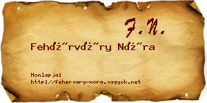 Fehérváry Nóra névjegykártya