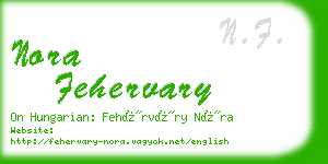 nora fehervary business card